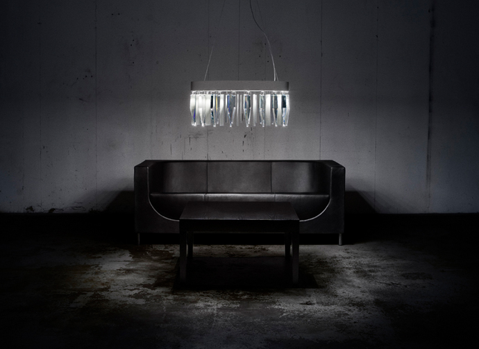 Prismo. Lamp with crystal prism. Lena Bergström Design.
